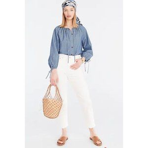 NWT J. Crew Straight and Narrow Straight Leg Jeans Bright White Women's size 28
